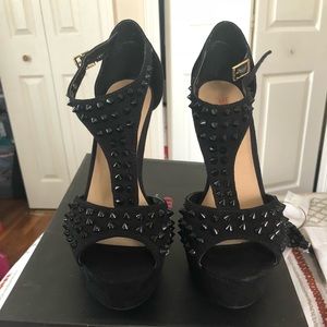 Black studded heel